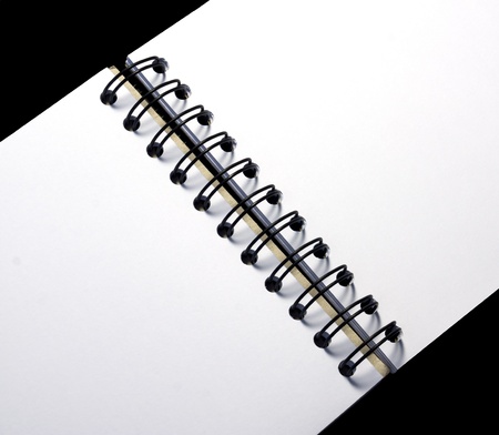 Picture of blank page in crosswise style on black screenの写真素材