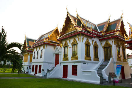 architecture shape Thai building in the temple, hall in the royal shape palace ordains ,  Bangkok Thailandのeditorial素材