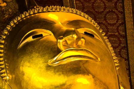 BANGKOK APRIL 18: Face of Buddha in the temple at Wat Pho on April 18, 2013 in Bangkok.の写真素材