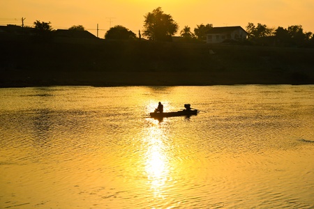 THAILAND DECEMBER 22: Inland fisheries at Chow Phya River on December 22,2012 in Singburi province Thailand.のeditorial素材