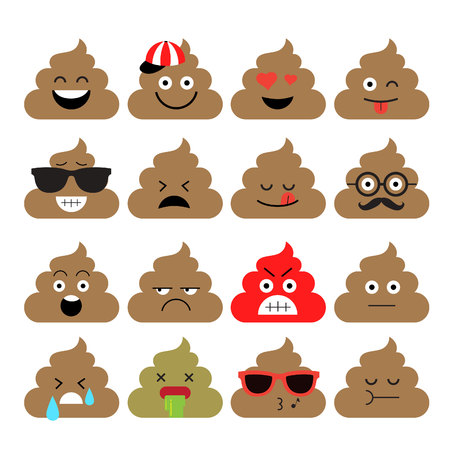 Set of emoji vector illustration.のイラスト素材