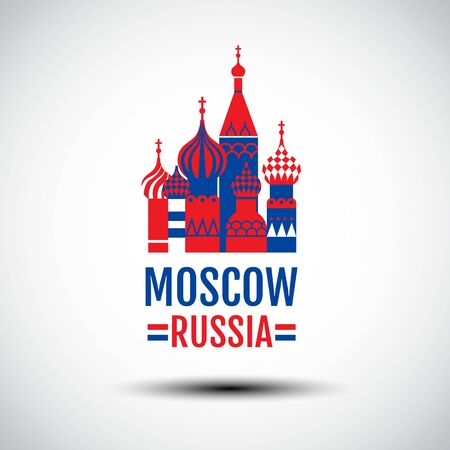Logo design , vector icon, sign, Symbol,The Most Famous cathedral In Moscow, Saint Basil's Cathedral, Russia.のイラスト素材