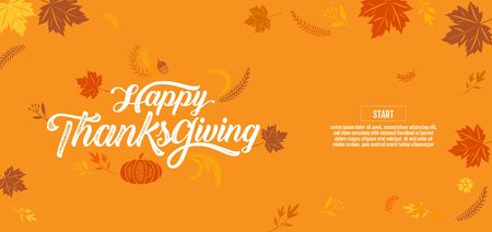 happy thanksgiving, Typographic, calligraphy, Type , vectorのイラスト素材
