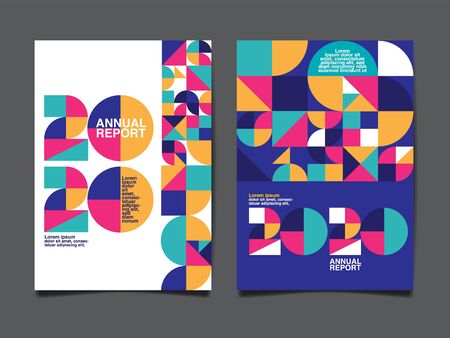 annual report 2020 ,future, modern, template layout design, cover book. vector illustration,presentation abstract flat background.のイラスト素材