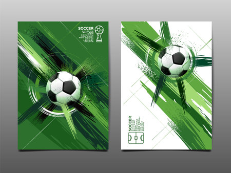 Soccer Template design , Football banner, Sport layout design, Sketch, Drawing, vector ,abstract backgroundのイラスト素材