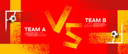 Soccer bannerTemplate , Football banner, VS , match day, layout design., vectorのイラスト素材