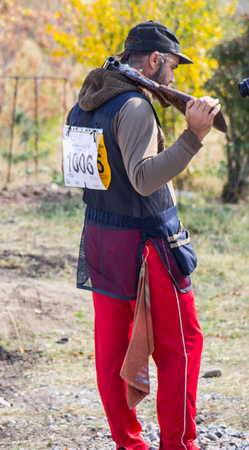 International competition on shooting shooting from a double-barrel rifle Kazakhstan 10/20/2017のeditorial素材