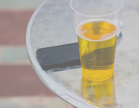 Beer in a plastic cup