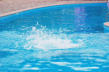 Water splash in the pool