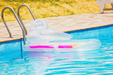 Metal ladder from the pool