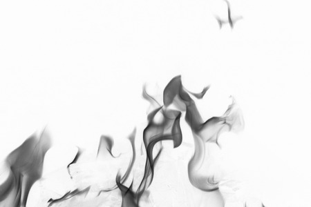 black smoke on whiteの写真素材