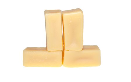 sweet milk candy on a white backgroundの写真素材