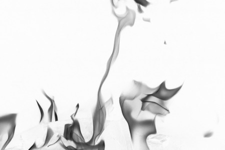 black smoke on whiteの写真素材