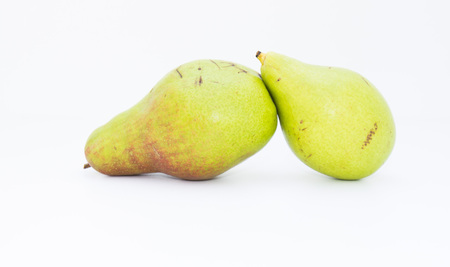 Fresh pear on a white backgroundの写真素材