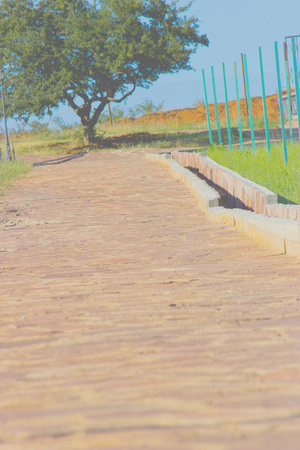 The pavement pathの写真素材