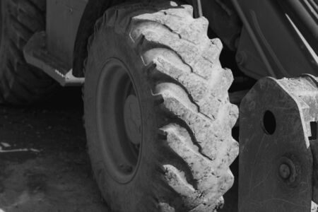 tractor iron wheelsの写真素材