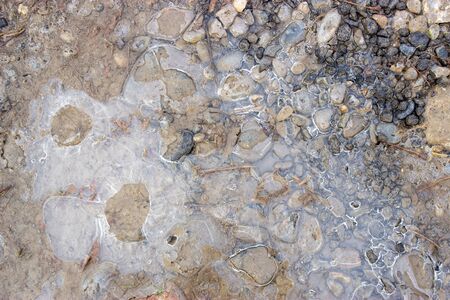 Frozen water or just iceの写真素材