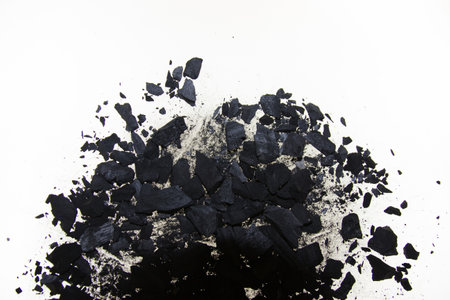 coal isolated on white backgroundの写真素材