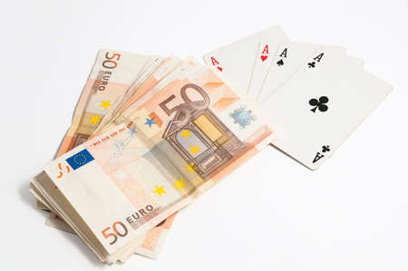 Poker and moneyの写真素材