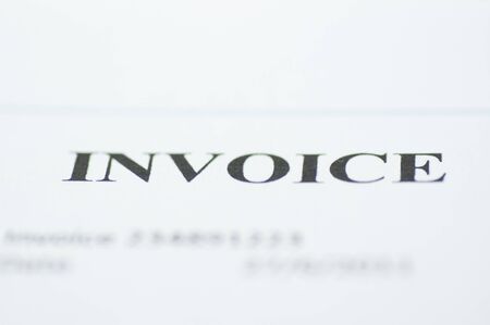 Invoice headline with short deep of fieldの写真素材