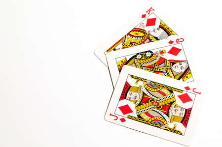 King, Queen and Jack of diamonsのeditorial素材
