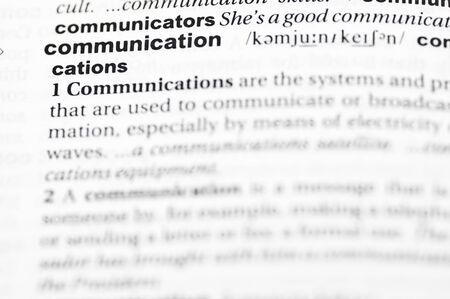 Definition of the term communication in a dictionaryの写真素材