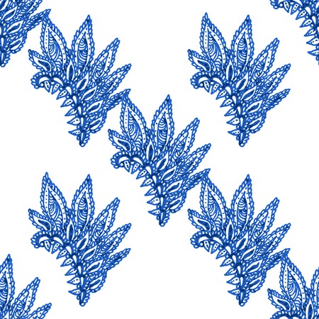 Beautiful watercolor seamless pattern, ethnic hand drawn motif. Great texture for textile, wrapping, wallpapers, different covers design. Endless paisley background.のイラスト素材