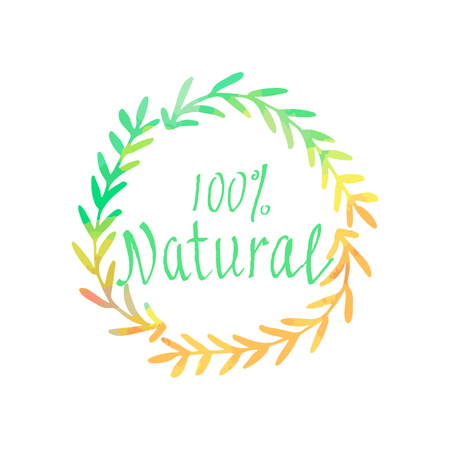 Floral Frame or Monogram Hand Drawn Element. Doodle Branches Border Illustration for Wedding Invitations, Greeting Card or Restaurant Menu. Hipster Hand Made Logo Design Template.のイラスト素材