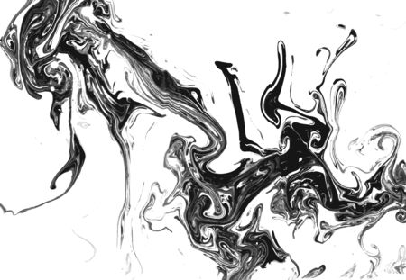 Ink Marble Black and White Grunge Vector Texture. Liquid Abstract Surface for Mockup Design and Background. Artistic Ebru Painting Art Template.のイラスト素材