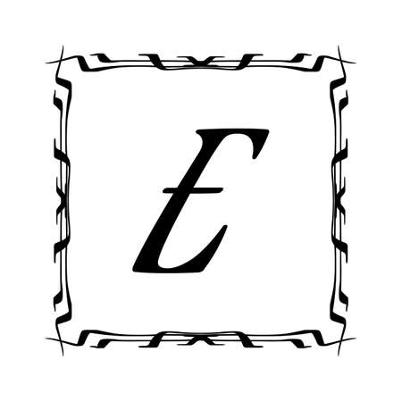 Beautiful Vintage Monogram Frame. Vector Ornate Calligraphic Design Element.のイラスト素材