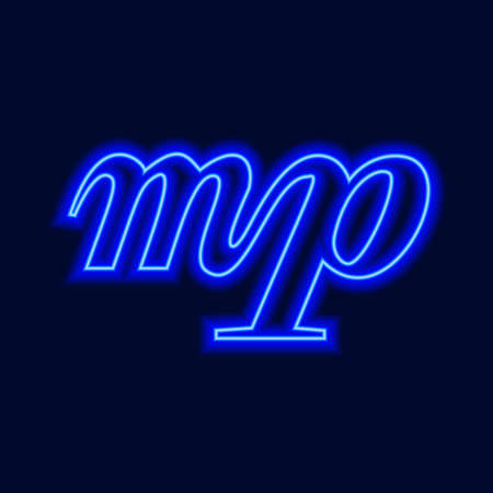 Musical Signs Neon Vector Icons Set. Musical Clef, down beat, sforzando, forte, piano signs.のイラスト素材