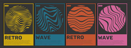Set of retro swiss design posters. Meta modern graphic desidn elments. Abstract modern geometric...