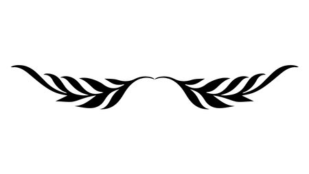 Vector Hand Drawn Calligraphic Divider. Flourishes Set. Decorative Design Elements.のイラスト素材