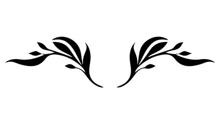 Vector Hand Drawn Calligraphic Divider. Flourishes Set. Decorative Design Elements.のイラスト素材