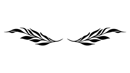Vector Hand Drawn Calligraphic Divider. Flourishes Set. Decorative Design Elements.のイラスト素材