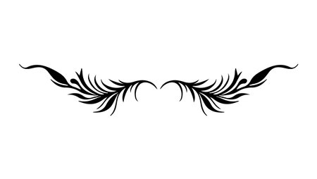 Vector Hand Drawn Calligraphic Divider. Flourishes Set. Decorative Design Elements.のイラスト素材