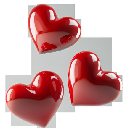 Opal Iridescent 3D Heart Icon. Glossy Neon Raindow Heart Shape.の素材