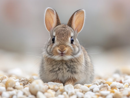 Cute Little Rabbit Baby Portraitの素材