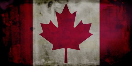 Grunge canadian flagの写真素材