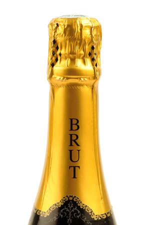 bottle of brut Champagneの写真素材
