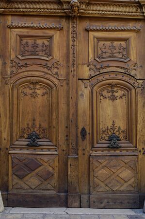 France, old door of a castle