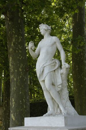 statue in the park of Versailles Palaceの写真素材