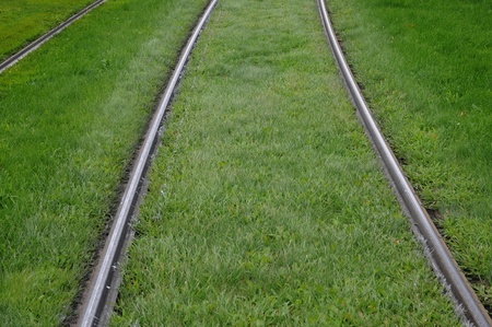 France, railway of Strasbourg tramwayの写真素材