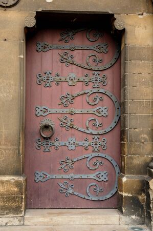 wooden old door