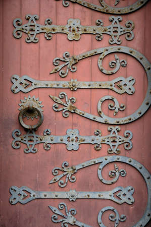 wooden old doorの写真素材