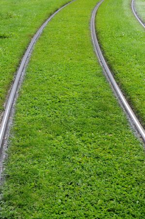 France, railway of Strasbourg tramwayの写真素材