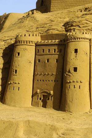 sandcastle on the beachの写真素材