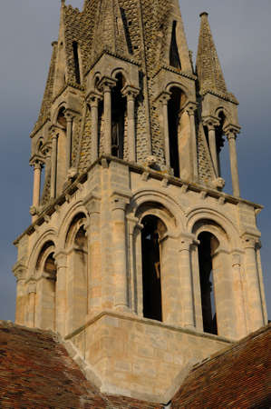 France, bell tower of Vernouillet churchの写真素材