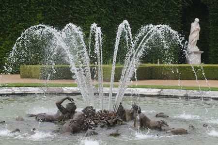 bronze fountain in the park of Versailles Palaceの写真素材