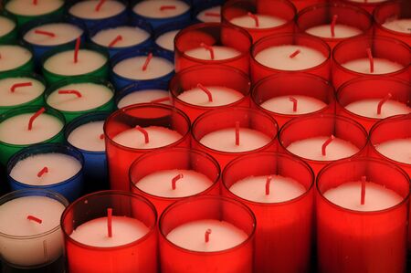 France, a votive candle in a church の写真素材